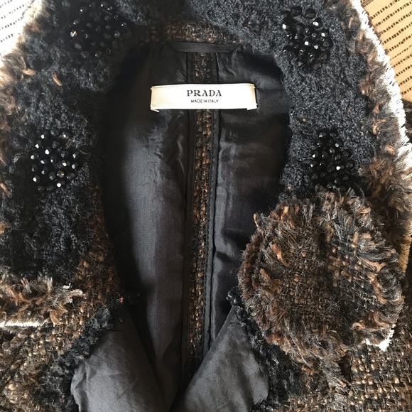PRADA alpaca/wool cropped jacket - Picture 2 of 10